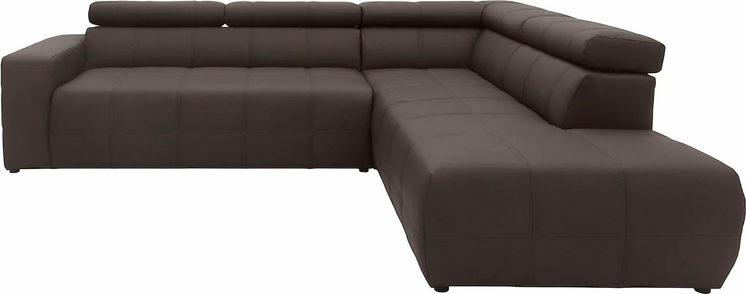 DOMO collection Ecksofa "Brandon L-Form, auch in Leder", inklusive Kopfteil günstig online kaufen