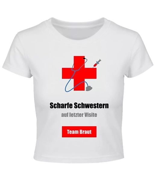 Scharfe Schwestern Team Braut · Crop T-Shirt günstig online kaufen