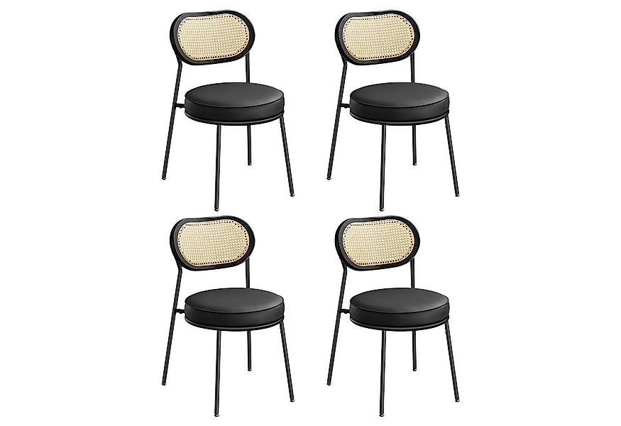 VASAGLE Esszimmerstuhl (4 St), Küchenstuhl, Boho-Stil, mit Rückenlehne günstig online kaufen