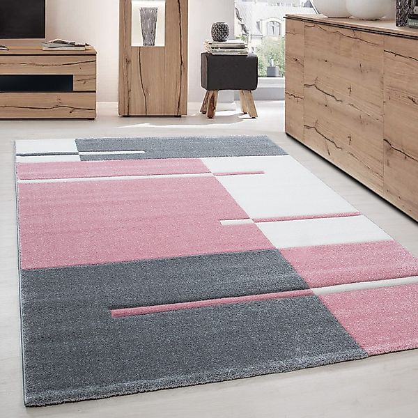 Carpettex Frisé-Teppich Kariert Design, Rechteckig, Höhe: günstig online kaufen