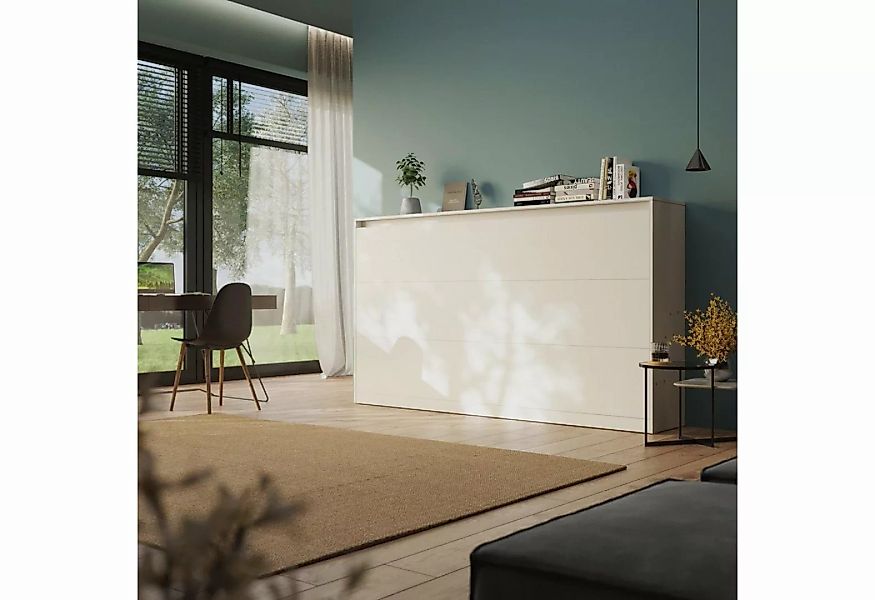 HeimLiving Schrankbett Classico 100/140/160x200 cm Vertikal Weiß mit Gasdru günstig online kaufen