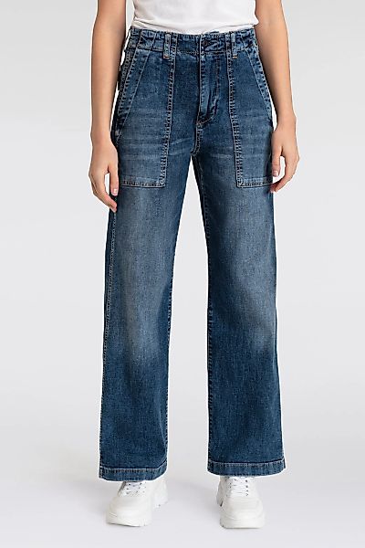 Herrlicher 5-Pocket-Jeans "Fatique Women Wide Recycled Light Denim", mit gr günstig online kaufen