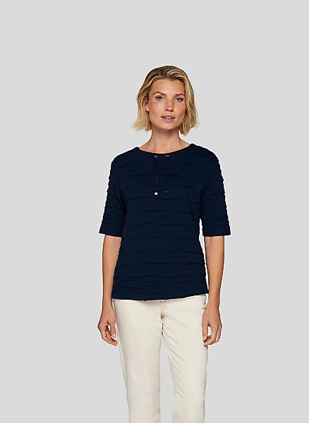 Rabe Rundhalsshirt, im Crinkle-Look und mit Kordelzug günstig online kaufen