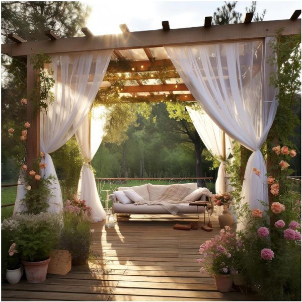 Qelus Gardine Transparente Voile für Balkon günstig online kaufen