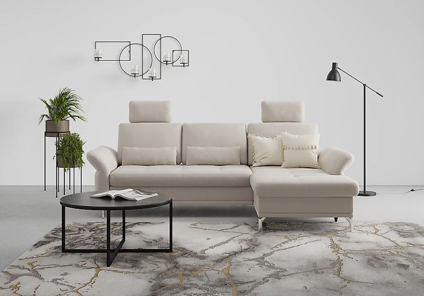 Home affaire Ecksofa "Palm Beach L-Form" Federkern, mit Sitztiefenverstellu günstig online kaufen
