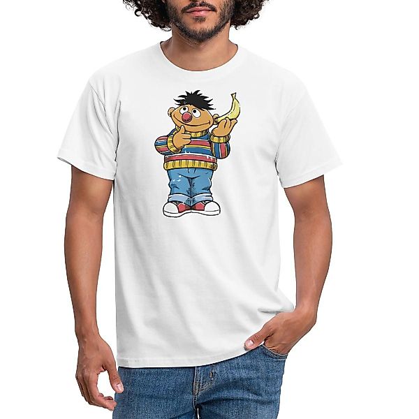 Spreadshirt T-Shirt Sesamstraße Ernie Mit Banane günstig online kaufen
