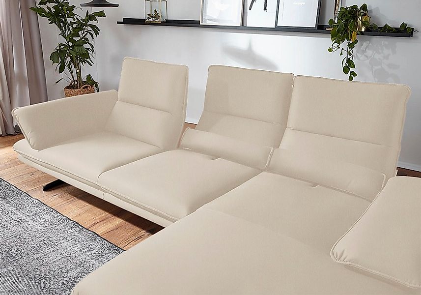 W.SCHILLIG Ecksofa »broadway, Designsofa mit tollem Sitzkomfort«, Sitztiefe günstig online kaufen