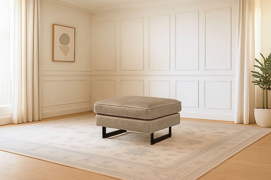 Home affaire Polsterhocker "Pinto" mit Keder, Metallfüßen und auch in Cord günstig online kaufen