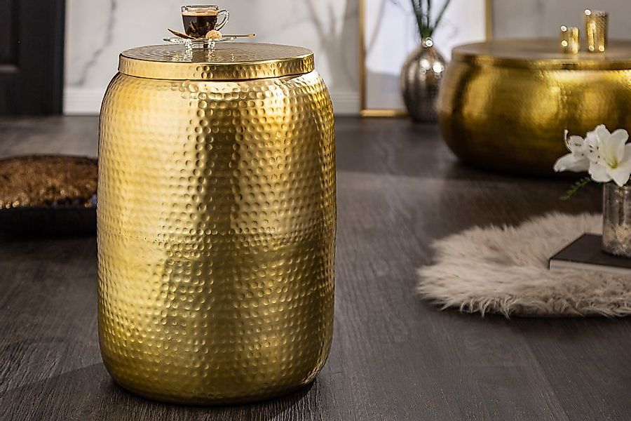 riess-ambiente Beistelltisch ORIENT STORAGE Ø50cm gold (Einzelartikel, 1-St günstig online kaufen