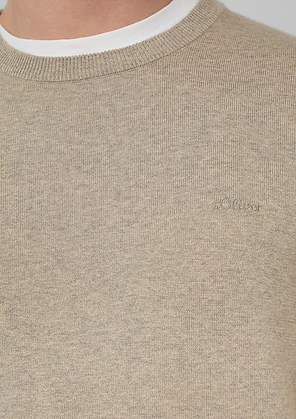 s.Oliver Strickpullover Strickpullover mit Logo-Stickerei Logo günstig online kaufen
