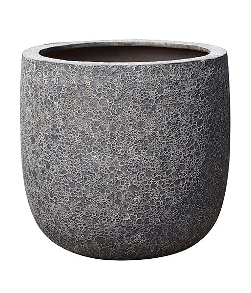 Dehner Übertopf Lava, rund, Polystone, schwarz, günstig online kaufen