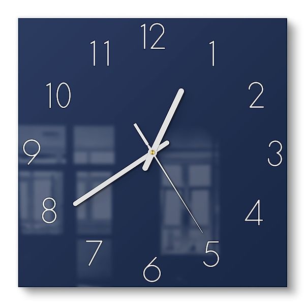 DEQORI Wanduhr 'Unifarben - Dunkelblau' (Glas günstig online kaufen
