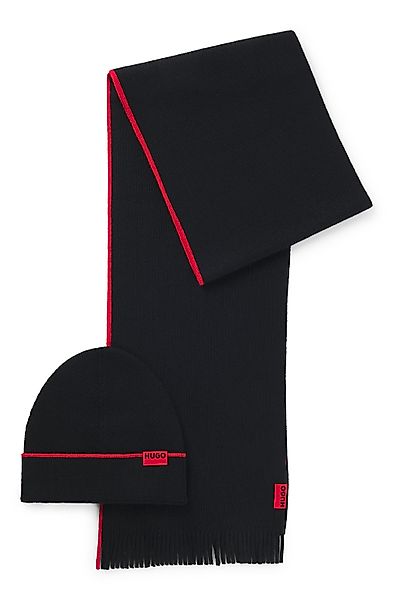 HUGO Schal "Zaschel Set", aus Schurwollmix günstig online kaufen