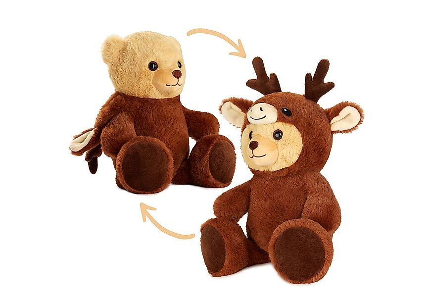 BRUBIES Kuscheltier Teddy Hirsch - 25 cm Teddybär im Hirschkostüm mit Kapuz günstig online kaufen
