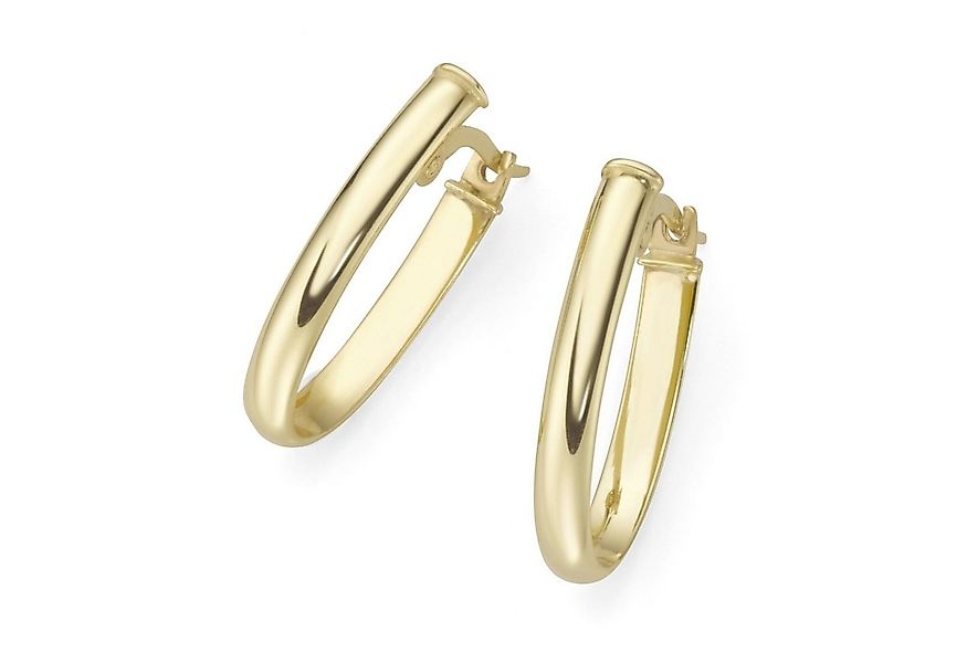 Luigi Merano Paar Creolen ovale Form, glänzend, Gold 375 günstig online kaufen