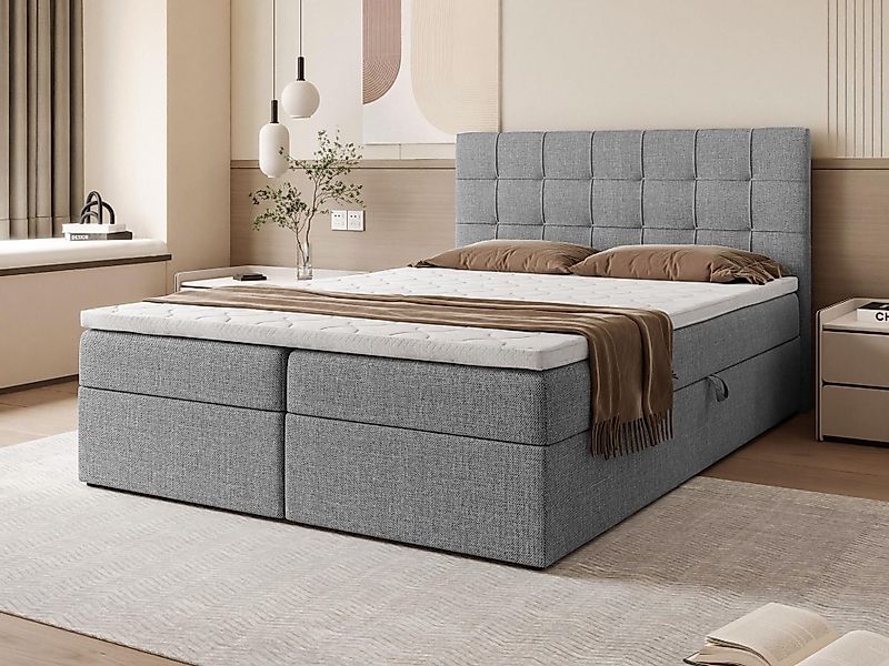 Beautysofa Boxspringbett mit Bettkasten Topiq II, günstig online kaufen