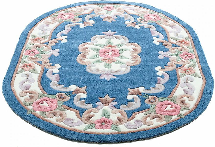 THEKO Teppich "Ming" oval 14 mm Höhe hochwertiges Acrylgarn, ideal im Wohnz günstig online kaufen