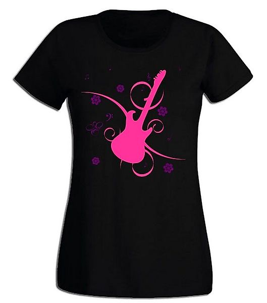 G-graphics T-Shirt Damen T-Shirt - Gitarre Pink-Purple-Collection, mit tren günstig online kaufen