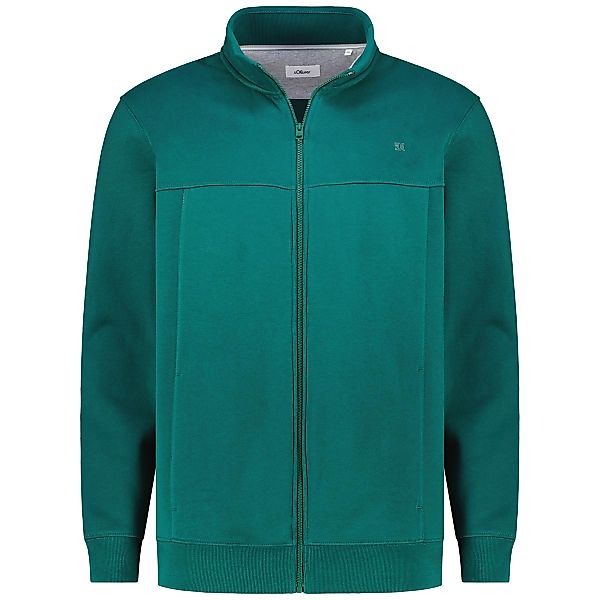 s.Oliver Sweatjacke aus Baumwoll-Mix Farbe dunkelgrün Größe: 5XL günstig online kaufen