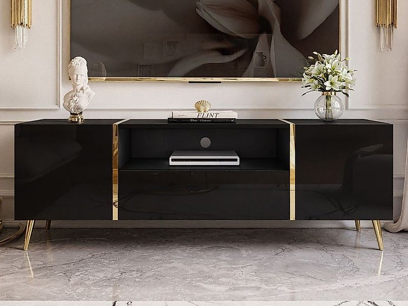 ALLHOUSE24 TV-Schrank DIAMANT GOLD Metall Beine günstig online kaufen