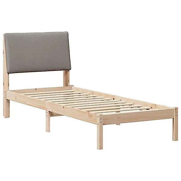 vidaXL Bettgestell Braun und Taupe 80 x 200 cm Massivholz Kiefer 878782 günstig online kaufen