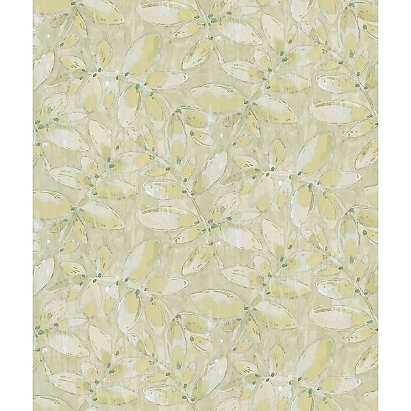 Sanders & Sanders Tapete Gezeichnete Blätter Gelb 53 Cm X 1005 M - 640750 günstig online kaufen
