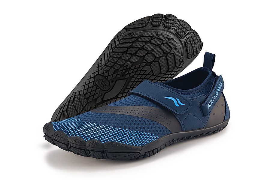 Aqua Speed Wasserschuhe AGAMA Gr. 45 – Navy/Schwarz/Hellblau + Handtuch Was günstig online kaufen