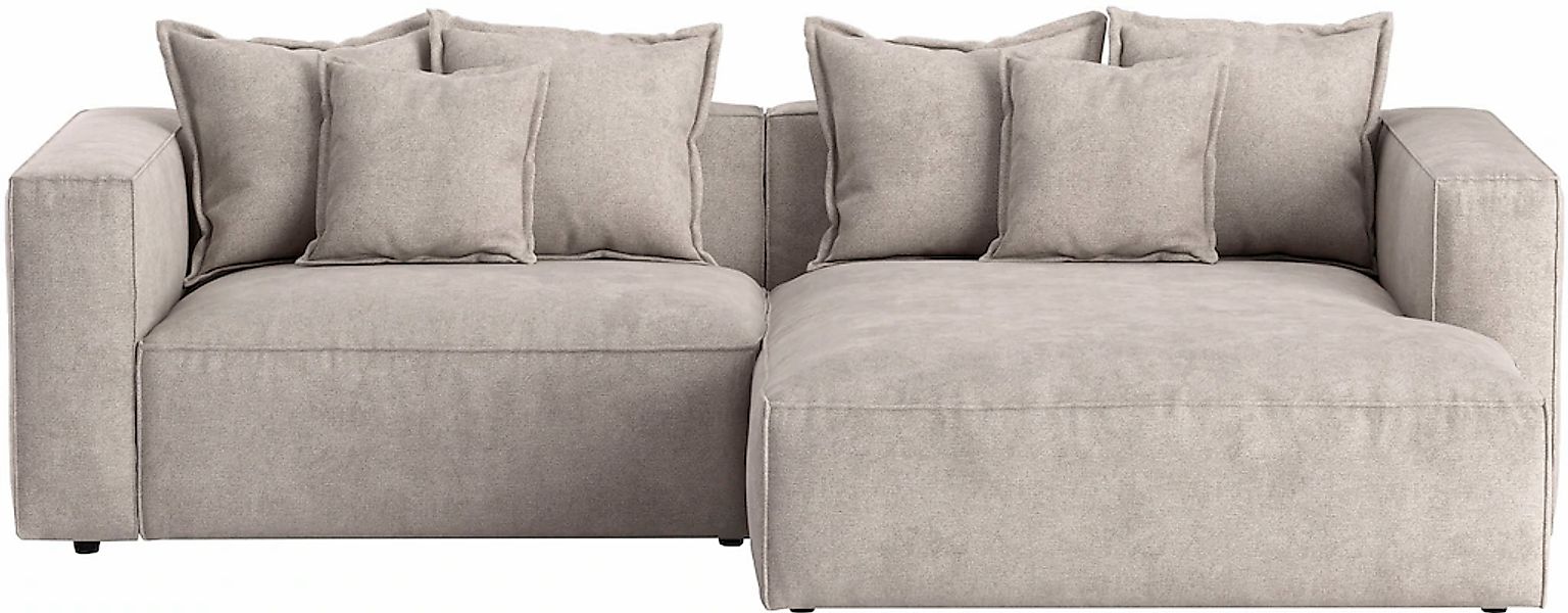 INOSIGN Ecksofa »Cowboy L-Form« mit 6 Kissen, kubisches Sofa günstig online kaufen