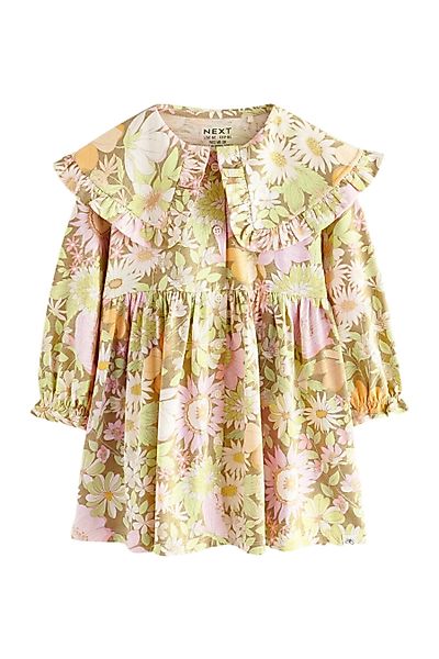 Next Druckkleid Langärmeliges Kleid mit Kragen günstig online kaufen