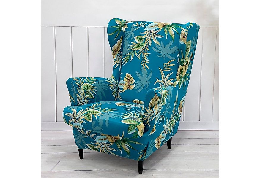 Rosnek Sesselhusse Floral/Geometrisch, Stretch, für Ohrensessel günstig online kaufen