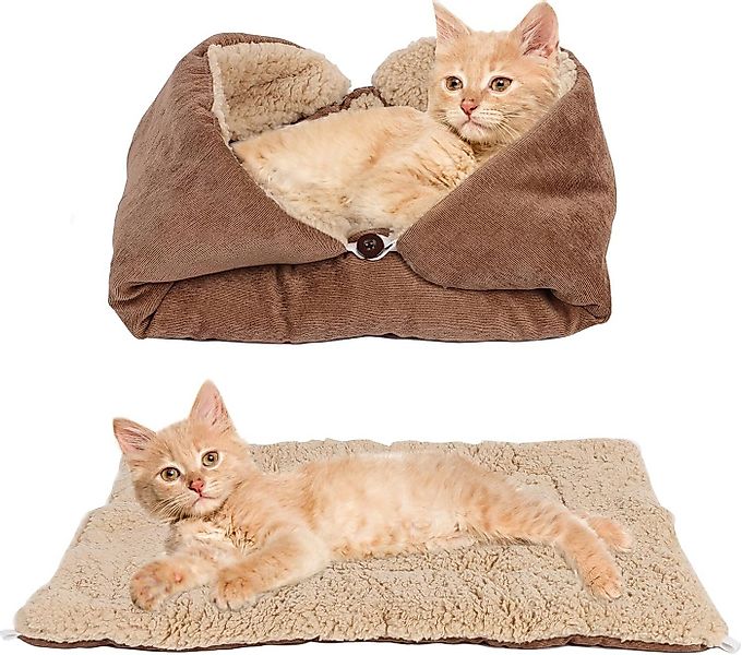 Coonoor Tierbett Katzenbett Matte, 3 in 1 Katzenkissen,Waschbar Katzenbett günstig online kaufen