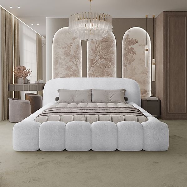 thematys Polsterbett mit Bettkasten, Stauraumbett, Bouclé günstig online kaufen