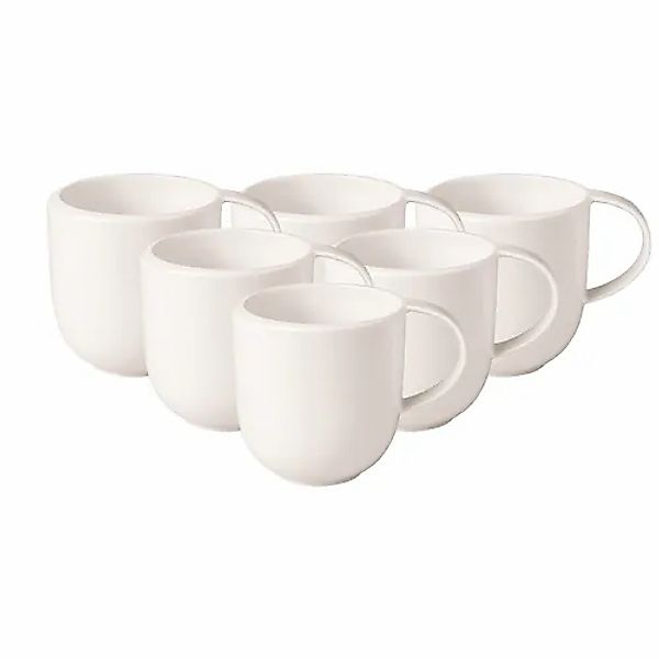 Villeroy & Boch Becher »Becher mit Henkel NewMoon 390 ml 6er Set weiß« günstig online kaufen