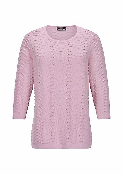 GOLDNER Rundhalspullover "Sommerpullover mit Wellenstruktur" moderner Welle günstig online kaufen