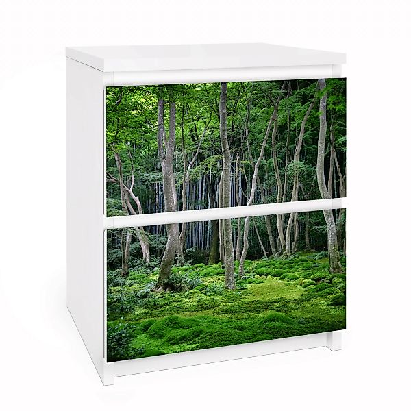 Möbelfolie für IKEA Malm Kommode 2 Schubladen Japanischer Wald günstig online kaufen