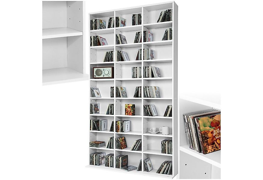 tectake CD-Regal Medienregal Christel in Holzoptik 180x102x23,5cm, Sammlers günstig online kaufen