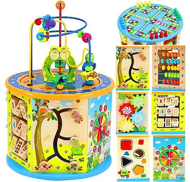 KRUZZEL Motorikwürfel Lernwürfel 8-in-1 Holzspielzeug, (Spar-Set), Trainier günstig online kaufen