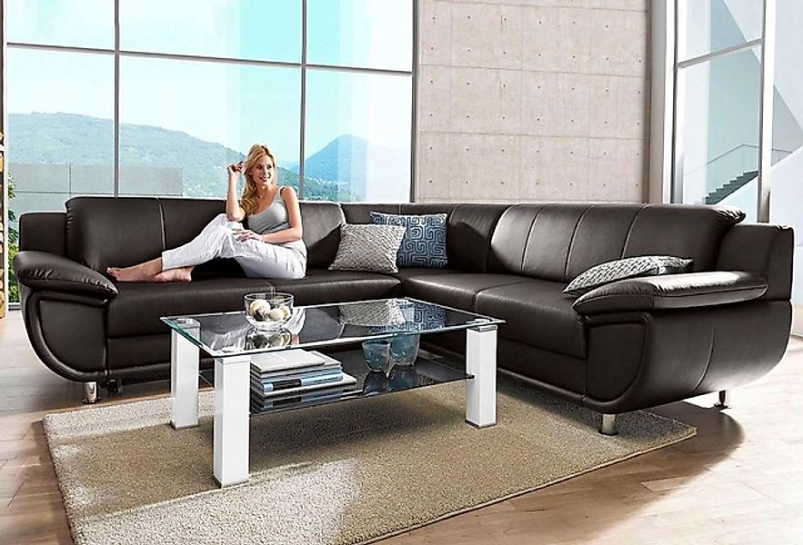 TRENDMANUFAKTUR Ecksofa »Rondo wahlweise mit Schlaffunktion, bequeme Armleh günstig online kaufen