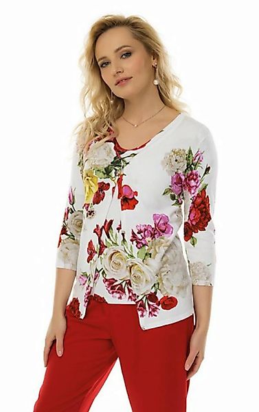 Passioni 2-in-1-Pullover Sommerliches Twinset mit buntem Blumendesign und 3 günstig online kaufen