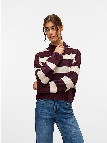 Vero Moda Strickpullover VMINEZ LS HIGHNECK SHORT PULLOVER BOO günstig online kaufen