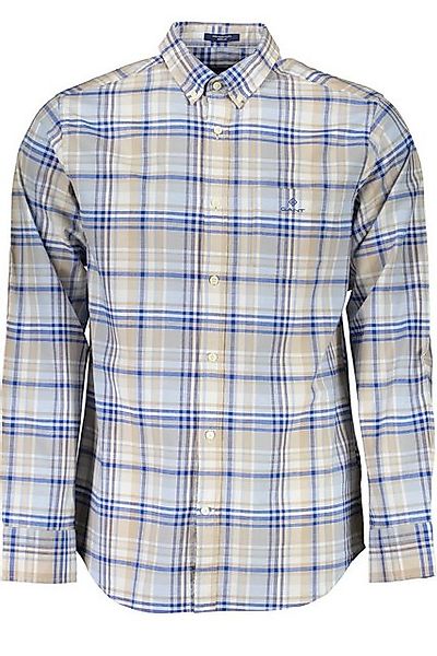 Gant Langarmhemd Herrenhemd Blau Bio-Baumwolle - Regular Fit, Button-Down, günstig online kaufen