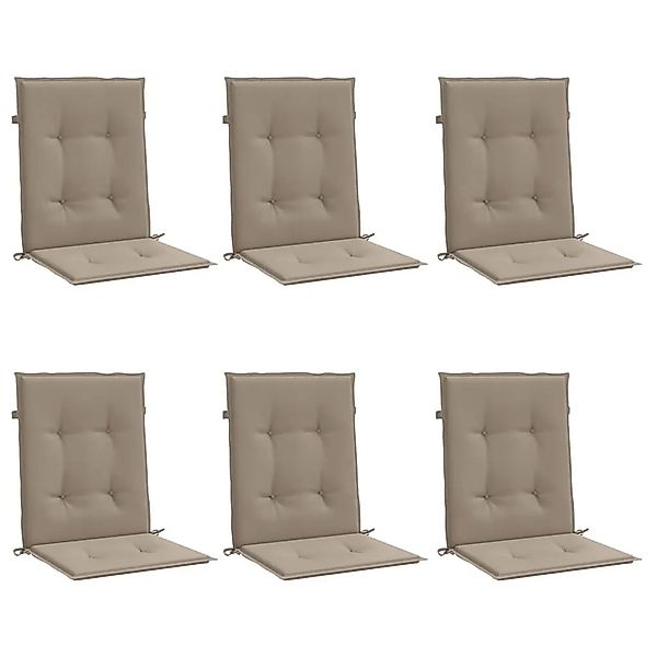 vidaXL Gartenstuhlauflagen für Niedriglehner 6 Stk Taupe 100x50x3 cm 314139 günstig online kaufen