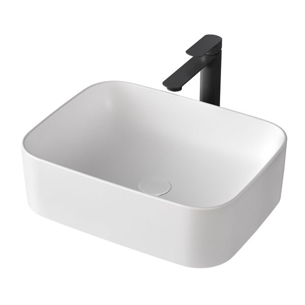EMKE Aufsatzwaschbecken Eckiger Waschbecken Keramik Waschbecken günstig online kaufen