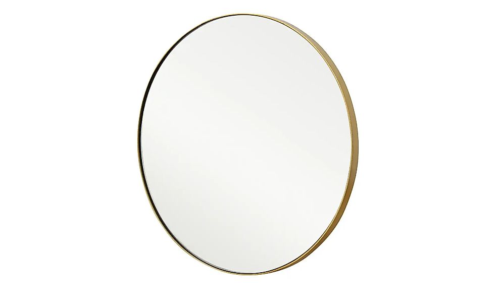 Roomers Spiegel  Pannone ¦ gold ¦ Metall,Glas ¦ Maße (cm): T: 2.2  Ø: 40 Ga günstig online kaufen