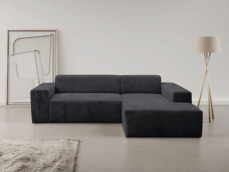 WERK2 Ecksofa »Zeus-L modern & zeitlos, Breite 253 cm, bequemes Sofa«, Curv günstig online kaufen