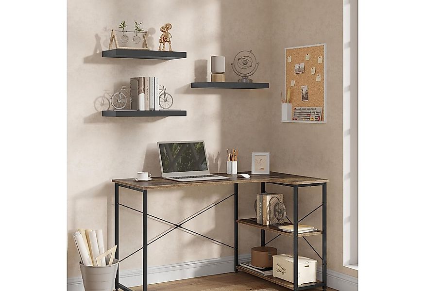 Woltu Wandregal, 3er Set Hängeregal, Unsichtbares integriertes Aufhängesyst günstig online kaufen