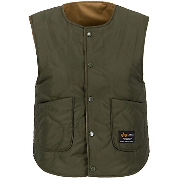 Alpha  Strickjacken Reversible Vest Women - dark olive günstig online kaufen