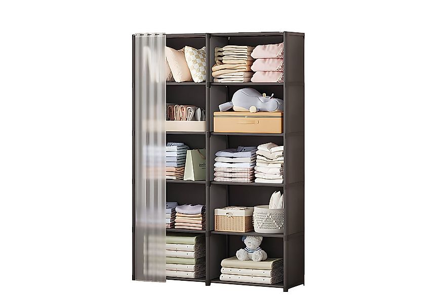 PODOFO Kleiderschrank Kleiderschrank, Staubdichter stoffschrank mit Regalen günstig online kaufen