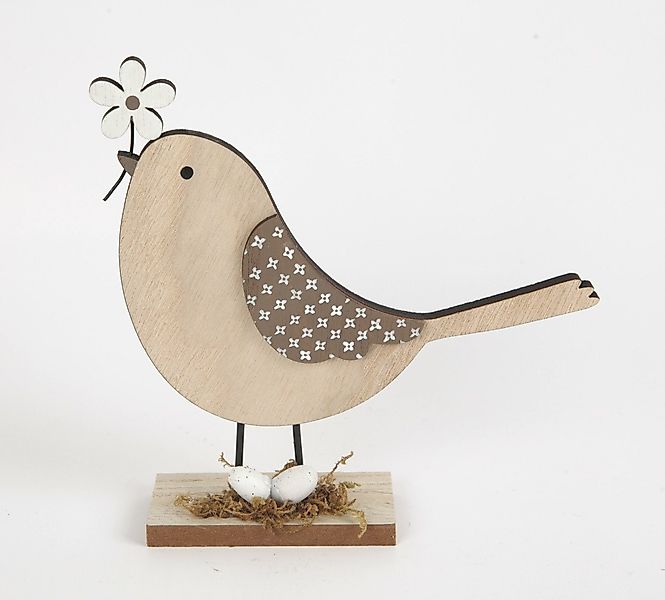 Trend Line Dekoobjekt TrendLine Aufsteller Holz mit Vogel und Blumen 18 günstig online kaufen