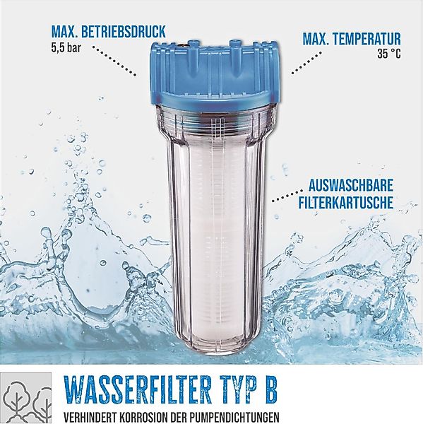 Güde Wasserpumpe Vorfilter Schmutzfilter L Hauswasserwerk günstig online kaufen
